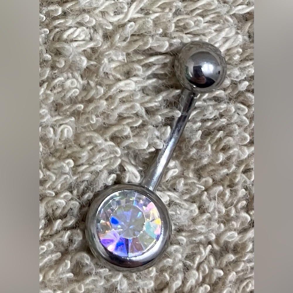 Silver Belly Button Ring Barbell